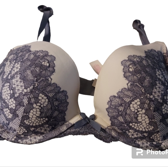 Victoria secret 32C Dream Angel silver lace over cream - Picture 7 of 15